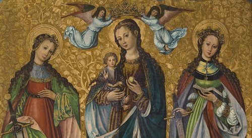 Sacra Conversazione Maria z Dzieciątkiem, święte Felicyta i Perpetua (Wielkopolska, ok. 1520-1525) MNW