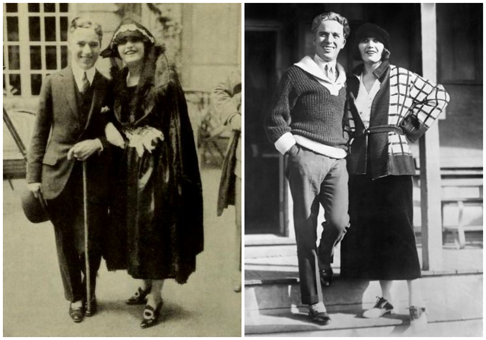 Charlie Chaplin i Pola Negri na wspólnych fotografiach z lat 20. XX wieku. Źródło: wikimedia/domena publiczna