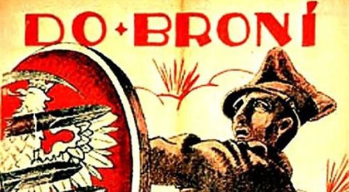 Plakat propagandowy z czasów wojny z bolszewią, wikipedia