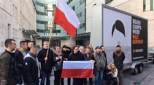 Akcja przeciwko polskim obozom śmierci w Brukseli i w Londynie