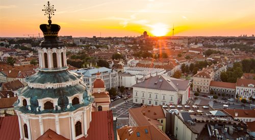 Widok na Stare Miasto w Wilnie