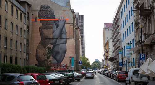 Mural - ulica Widok Warszawa