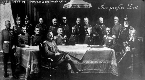 Wilhelm II i jego generałowie fot. Wikimedia Commonsdomena publiczna