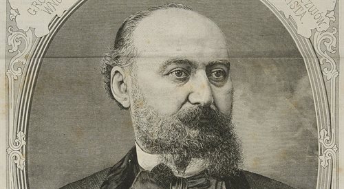Zygmunt Kaczkowski. Rysunek Aleksandra Regulskiego 1874 roku na podstawie fotografii Maksymiliana Fajansa