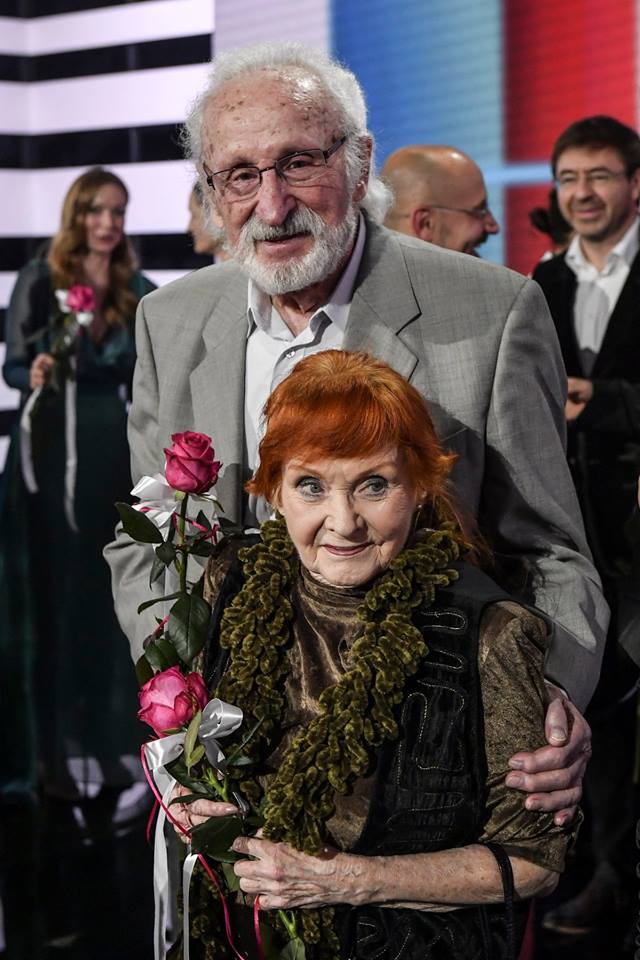 Barbara Krafftówna i Franciszek Pieczka, Laureaci Wielkiej Nagrody Festiwalu "Dwa Teatry"  