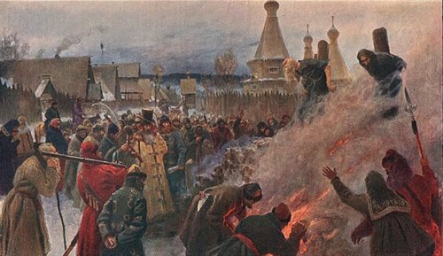 Spalenie Awwakum Pietrowa pędzla Grigorija Miasojedowa