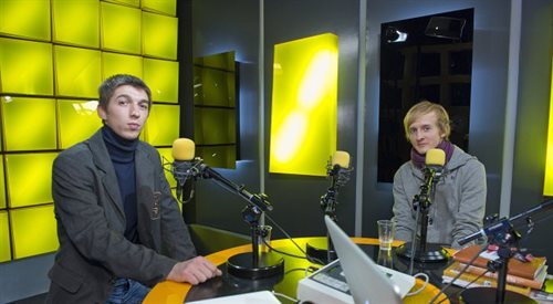 Jurij Jelin i Tomasz Gromadka w studiu Czwórki