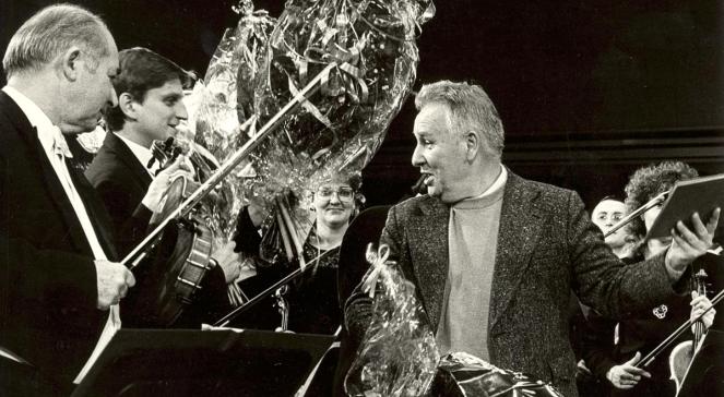 Henryk Mikołaj Górecki i muzycy Narodowej Orkiestry Symfonicznej Polskiego Radia, 1993