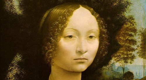 Leonardo da Vinci Ginevra de Benci (fragm.)