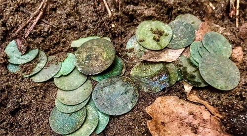Wśród odnalezionych monet są pieniądze wybite w gdańskiej mennicy