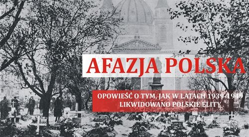 Grafika promująca książkę Afazja polska Przemysława Dakowicza