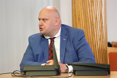 Były zastępca Biura Gospodarki Nieruchomościami Jerzy Mrygoń zeznaje jako świadek przed komisją weryfikacyjną ds. reprywatyzacji