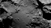 Szczegóły powierzchni komety. Credit: ESA/Rosetta/MPS for OSIRIS Team MPS/UPD/LAM/IAA/SSO/INTA/UPM/DASP/IDA.