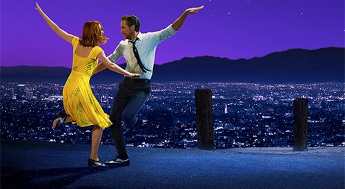 Fragment plakatu do filmu La La Land w reż.  Damiena Chazellea. Premiera 20 stycznia 2017 roku
