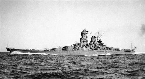 Yamato podczas prób morskich w 1941 roku. Fot. Wikimedia Commons