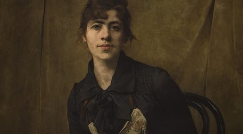 Anna Bilińska-Bohdanowicz, Autoportret z paletą, 1887, Muzeum Narodowe w Krakowie