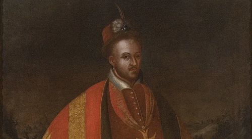 Portret Henryka Walezego (fragm.), obraz nieznanego polskiego malarza, poł. XVIII w.