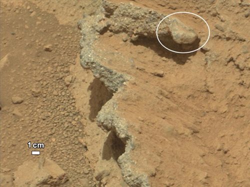 Hottah na Marsie - osady z wodnym żwirem, znalezione przez Curiosity