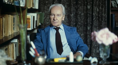 Jerzy Andrzejewski w swoim warszawskim domu w sierpniu 1981 roku