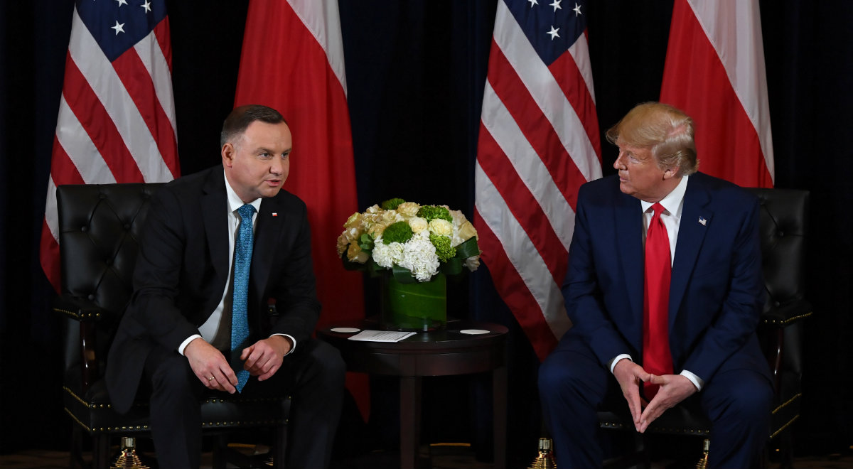 Andrzej Duda (z lewej) i Donald Trump