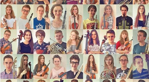 Muzycy zespołu Lutosławski Youth Orchestra