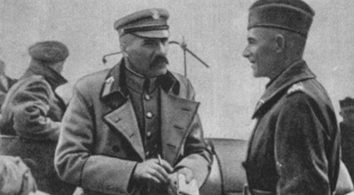 Józef Piłsudski i Edward Śmigły-Rydz podczas wojny polsko-bolszewickiej w 1920 roku