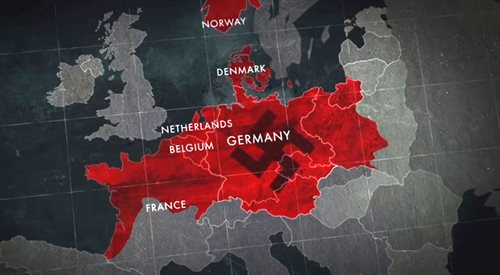Przedstawiona w serialu W kręgu zła: Ludzie Hitlera mapa przedstawiająca agresję nazistowskich Niemiec na kraje europejskie pomija zupełnie napaść ZSRR na wschodnie ziemie Polski