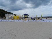 Czwórka na plaży w Kołobrzegu