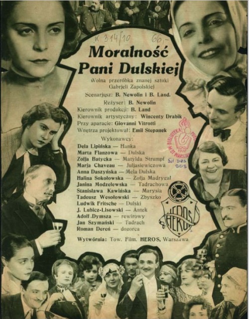 Obsada filmu "Moralność pani Dulskiej" 1930 r.  fot. FBC domena publiczna