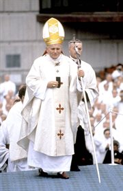 Jan Paweł II podczas wizyty w Anglii