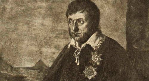Portret Jana Potockiego w książce A. Brucknera Jana hr. Potockiego prace i zasługi naukowe