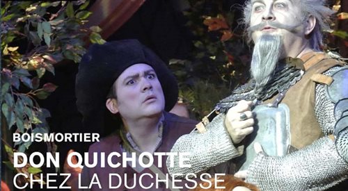 Fragment okładki płyty DVD z operą Don Quichotte chez la Duchesse Josepha Bodina de Boismortier opublikowanej przez wydawnictwo Alpha