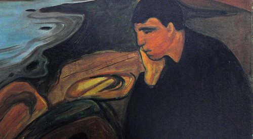 Motyw melancholii obecny jest w wielu dziedzinach sztuki. Na zdj. obraz Edwarda Muncha pt. Melancholia