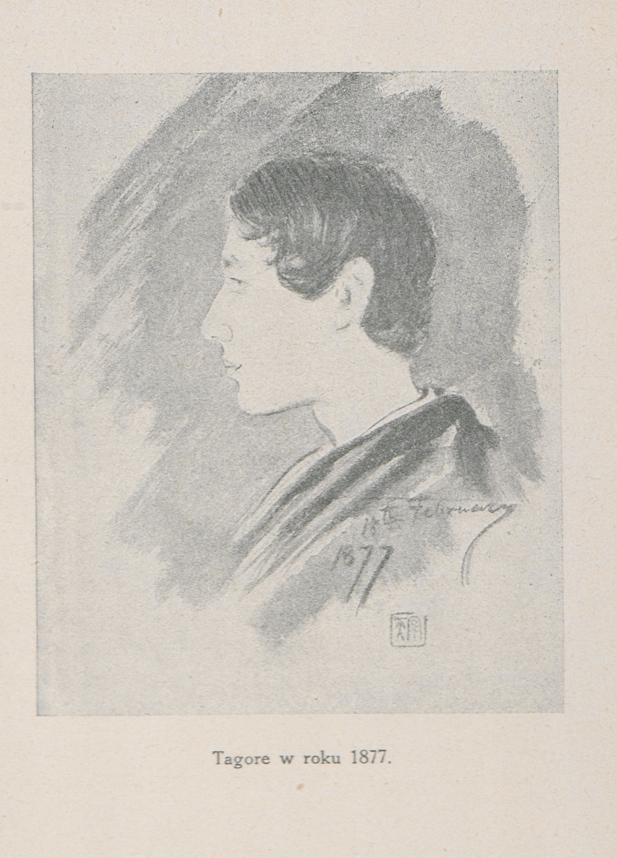 Ilustracja z książki Rabindranatha Tagore’a "Wspomnienia. Błyski Bengalu", Lwów - Poznań 1923. Fot. Polona 
