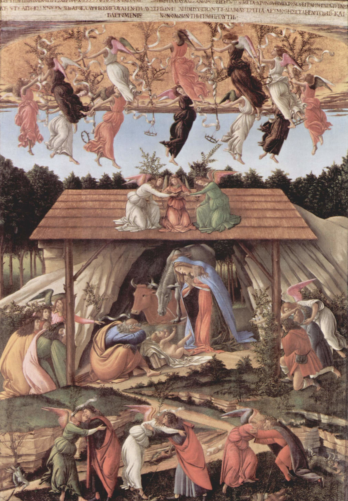 Sandro Botticelli "Mistyczne narodziny", 1500 r. Fot. Wikimedia Commons/domena publiczna 
