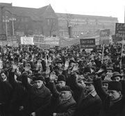 Wiec poparcia dla polityki rządu. Katowice, 14 marca 1968.