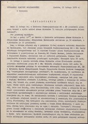 Oświadczenie o aresztowaniu członków krakowskiego SKS w lutym 1978, s. 1