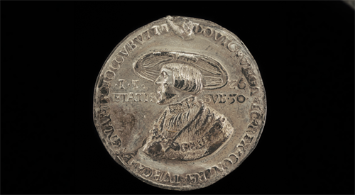 Moneta z podobizną Ludwika II Węgierskiego.