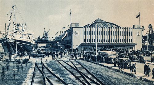 Port Gdynia na ilustracji z 1937 roku