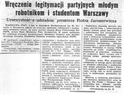 Maj 1977. W Krakowie miała miejsce największa opozycyjna manifestacja od marca '68. A oficjalna prasa daje odpór 