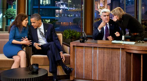Barack Obama w przerwie programu The Tonight Show
