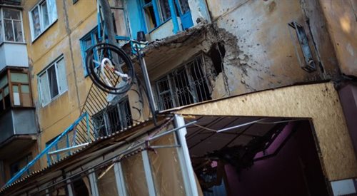 Zniszczenia po walkach z rosyjskimi bojówkami w Kramatorsku