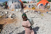 Obóz dla uchodźców wewnętrznych w Somalii. 
