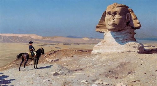 Obraz Jeana-Lona Grmea (18241904) Bonaparte devant le Sphinx (Bonaparte przed Sfinksem) namalowany w latach 1867-1868