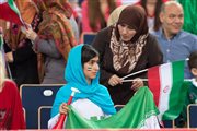 Kibice Iranu podczas meczu z Polską w grupie E mistrzostw świata siatkarzy w Łodzi
