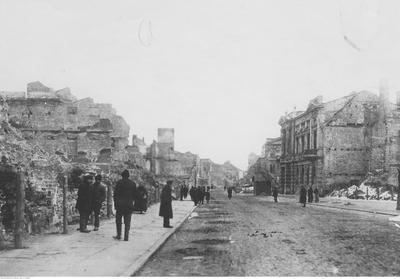 Kalisz po zbombardowaniu w 1914 roku