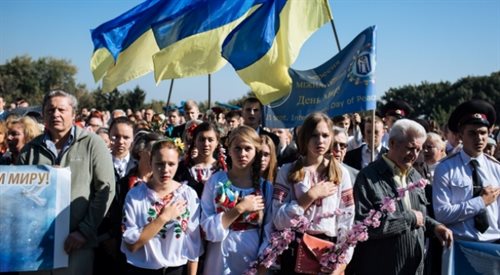 Ukraińska demonstracja w Kijowie w Międzynarodowy Dzień Pokoju