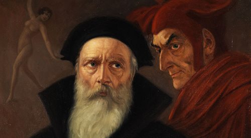 Faust i mefisto, obraz Antona Kaulbacha