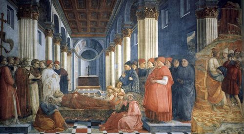Obraz Filippo Lippiego pt. Pogrzeb św. Stefana, 1460