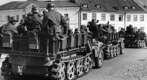 Wojska Wehrmachtu na przedmieściach Częstochowy, wrzesień 1939 r.